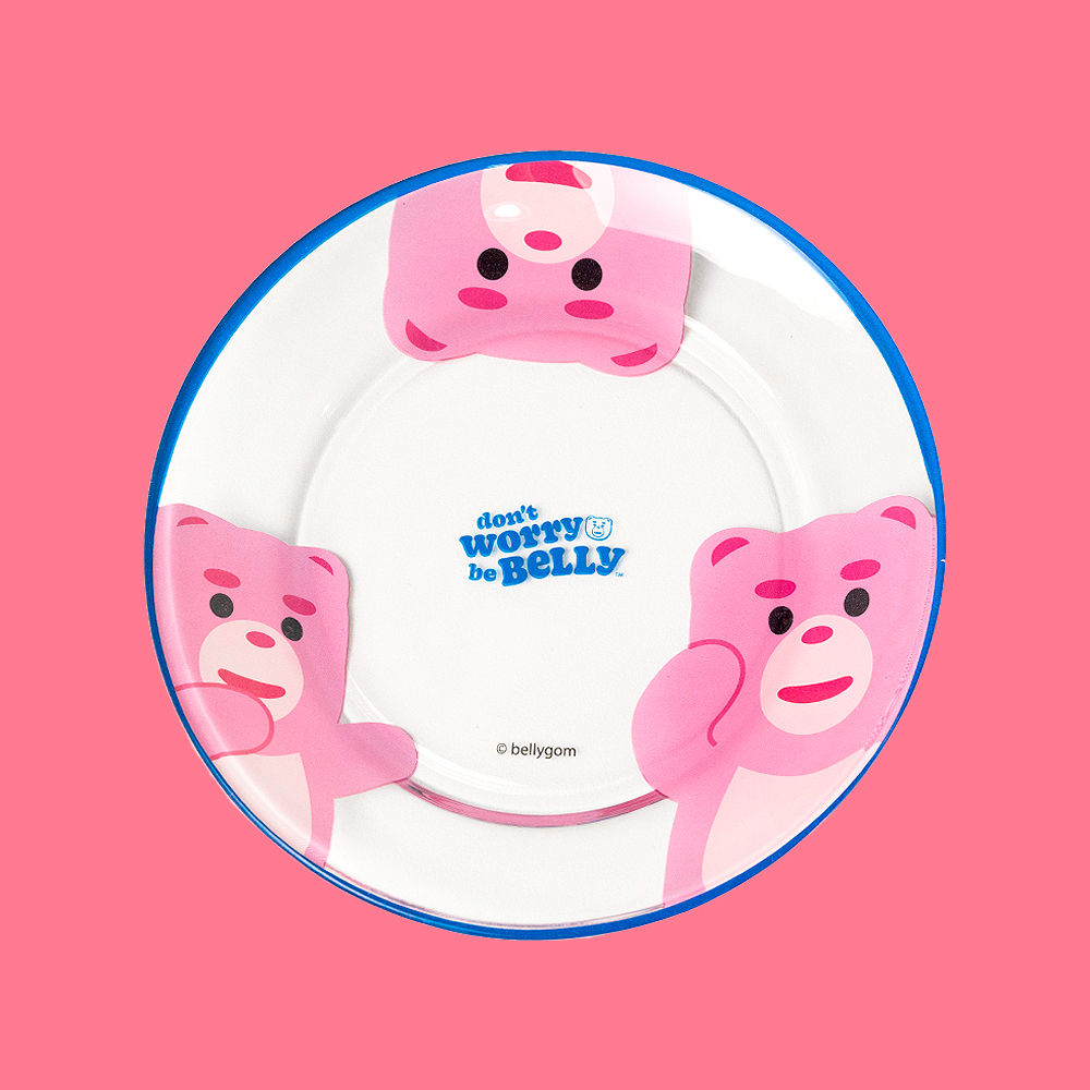 데이니즈 벨리곰 캐릭터 샐러드접시,그릇,유리접시,홈카페